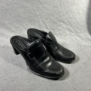 Franco Sarto Women Black Slip On Mule Heel Shoe Size 9M